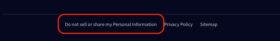 Do Not Sell or Share my Personal Information