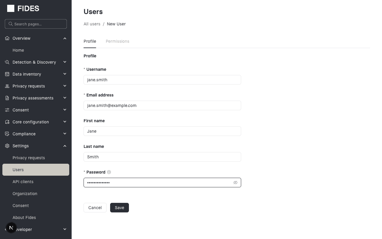 Add new user