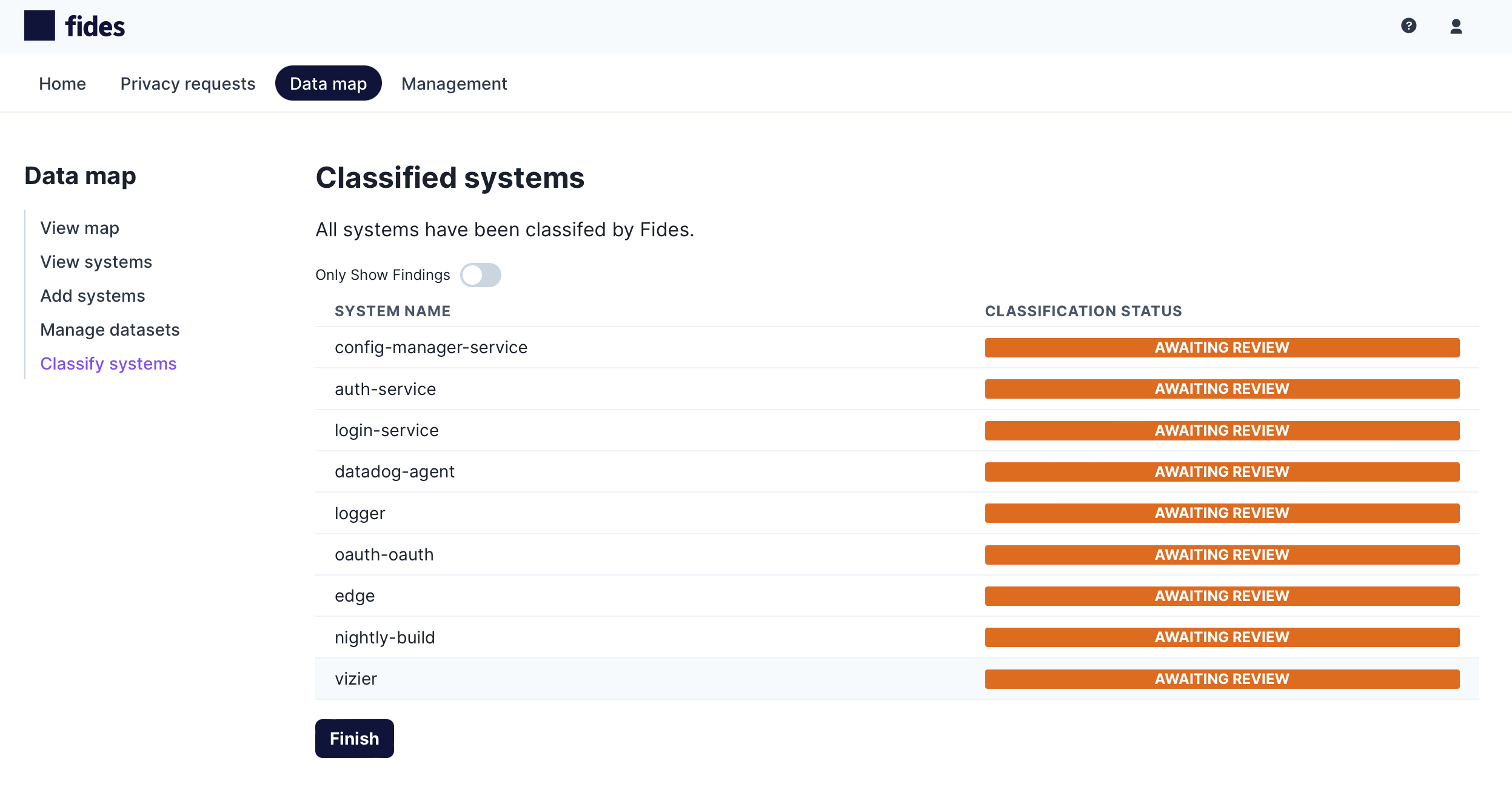 Machine learning sensitive data flow classification awaiting review