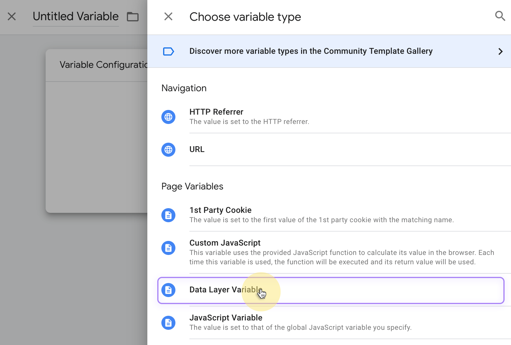 Create Data Layer Variable