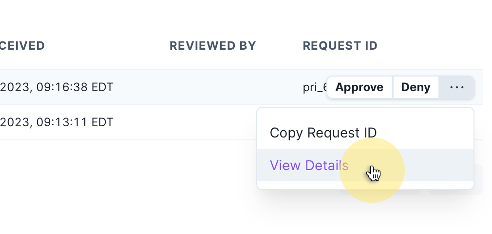 View Privacy Request Details